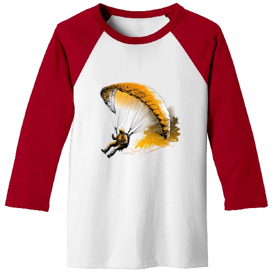 cool paraglider in action Baseball Tees