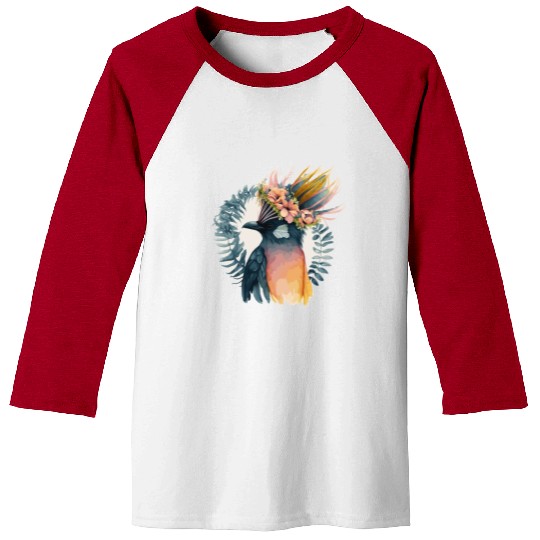Cute Bird Of Paradise Bird Flower Crown Pet Birds Baseball Tees