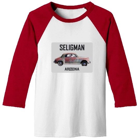 Old car city of Seligman in Arizonna, US Route 66 Baseball Tees