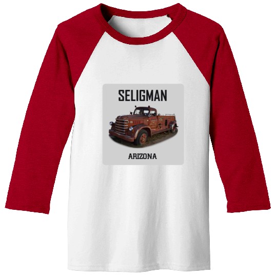 Old car city of Seligman in Arizonna, US Route 66 Baseball Tees