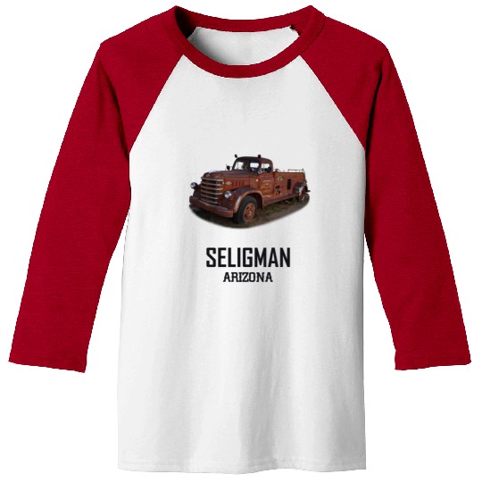 Old car city of Seligman in Arizonna, US Route 66 Baseball Tees