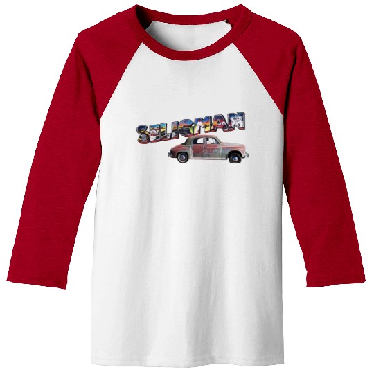 Old car city of Seligman in Arizonna, US Route 66 Baseball Tees