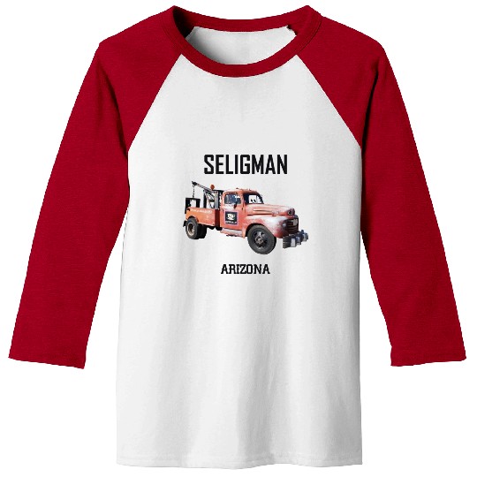 Old car city of Seligman in Arizonna, US Route 66 Baseball Tees