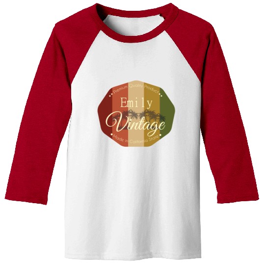 Emily Vintage Design Baseball Tees