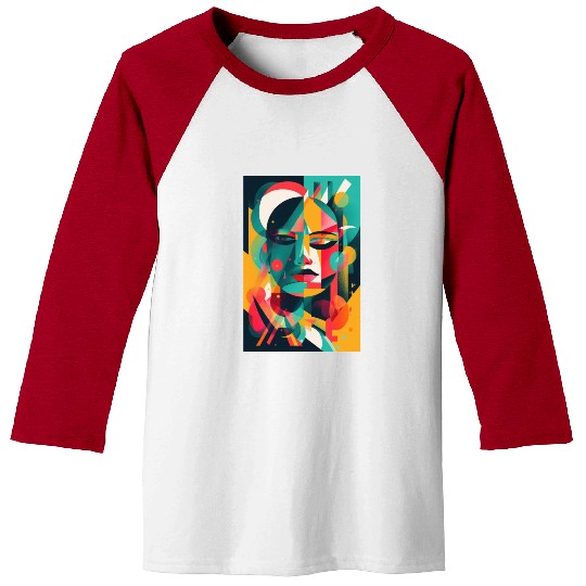 Abstract Face Art - Dreamy and Fantastical Baseball Tees