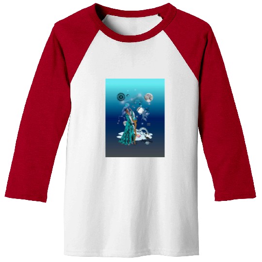 Zodiac sign Aquarius in the unique version Graphic Baseball Tees