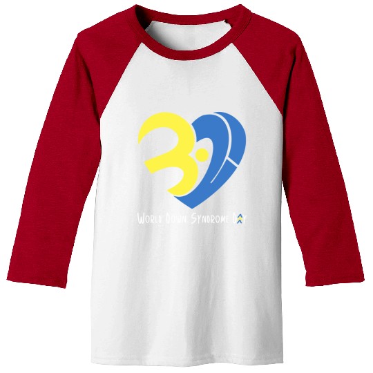Love World Down Syndrome Awareness Day Love 3 Baseball Tees