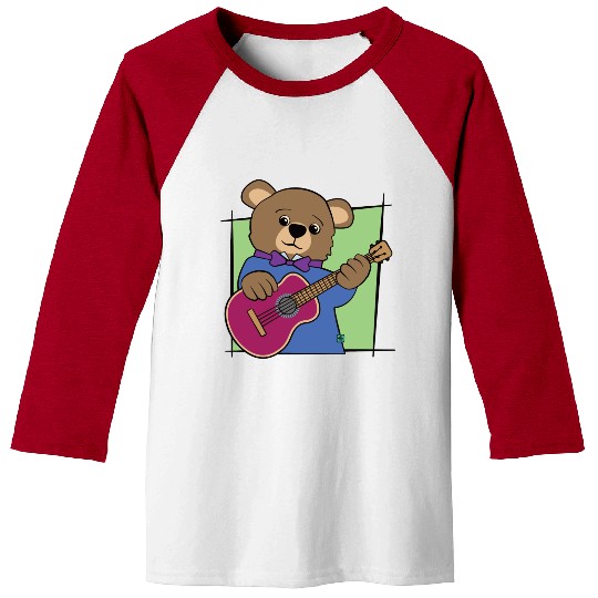 Bear Cub Guitar Music Baseball Tees