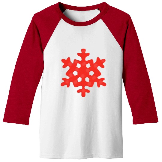 Red Snowflake Baseball Tees