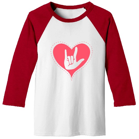 Sign Language I Love You Gifts Baseball Tees