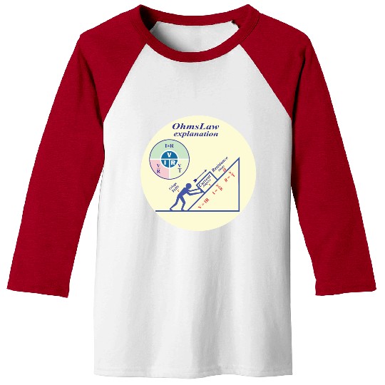 Electrical engineering ohm Law explanation Baseball Tees