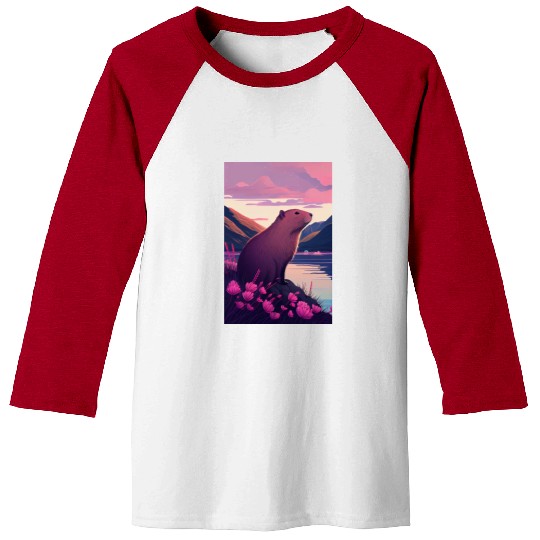 Capybara Nature Capibara Baseball Tees