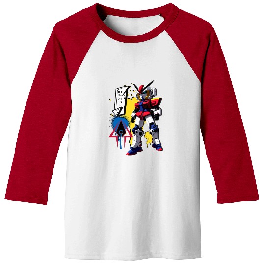Chibi Mecha: A Cute Cyberpunk Design 10 Baseball Tees