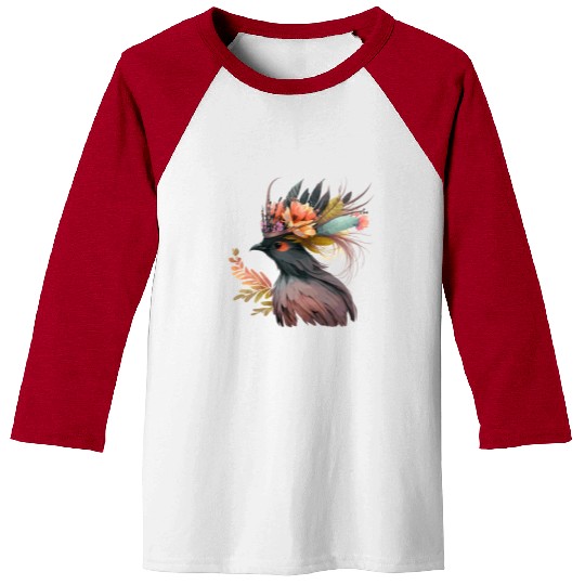 Cute Bird Of Paradise Bird Flower Crown Pet Birds Baseball Tees