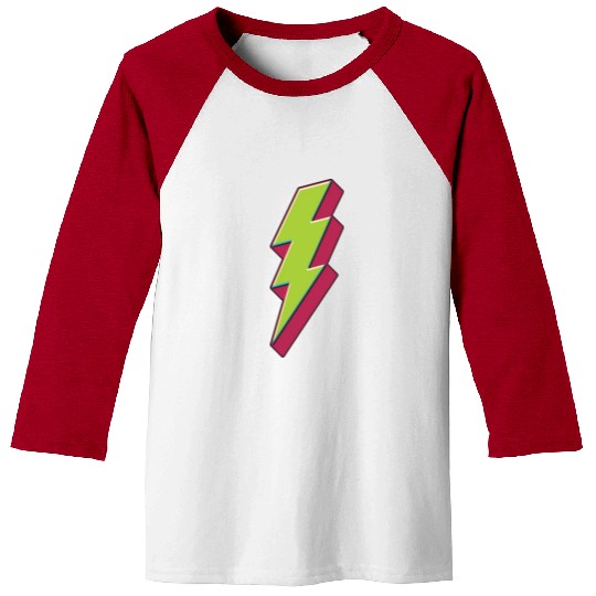 Green Lightning Bolt Baseball Tees