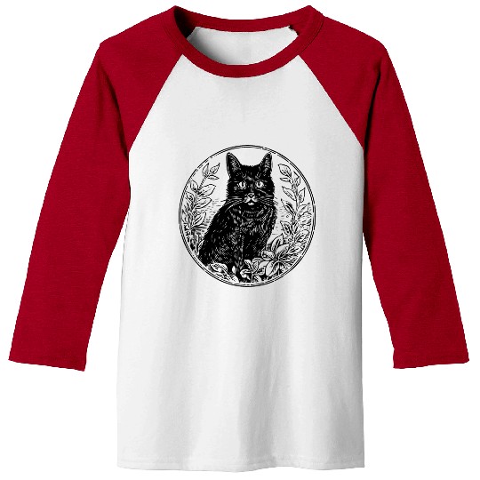 Cat Kitten Feline Meow Baseball Tees