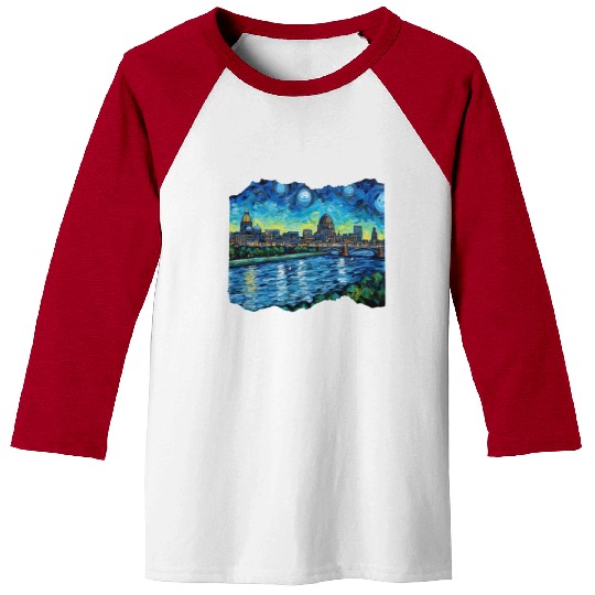 St Paul Minnesota Skyline Tribute Capital Charm Baseball Tees