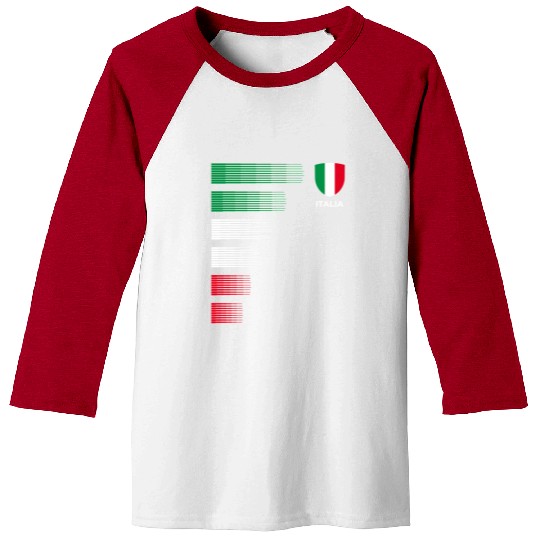 Italia Italy Flag Emblem Italian Pride Ancestry He Baseball Tees
