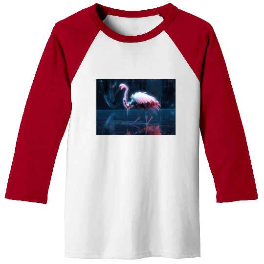 Neon Bird of Paradise Baseball Tees