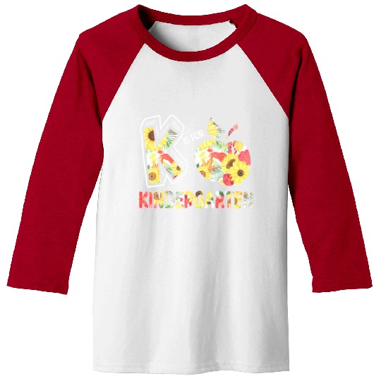 K Is For Kindergarten Teacher Back to School Kinde Baseball Tees