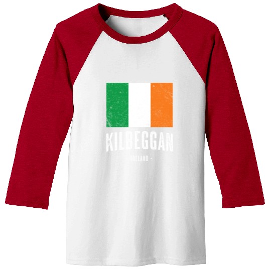 City Of Kilbeggan Ireland Irish Flag Baseball Tees