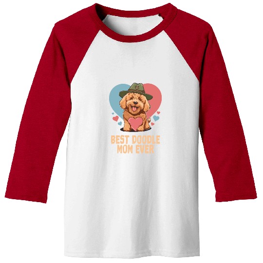 Best Doodle Mom Ever Goldendoodle Cute Dog Mom Baseball Tees