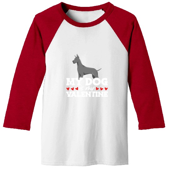 My Dog Is My Valentine Date Cute Doggy Baseball Tees