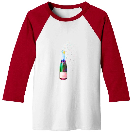 Champagne Bottle Sparks Baseball Tees