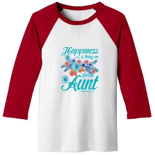 Happiness Is Being An Great Aunt Mother'S Day Baseball Tees