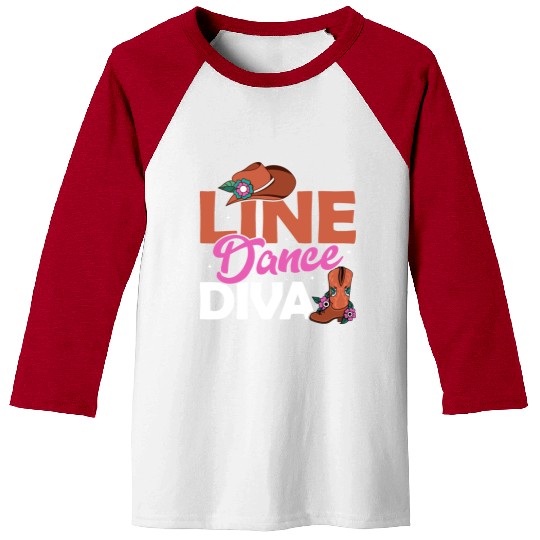 Line Dance Diva Country Music Western Baseball Tees