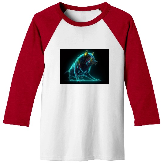 Neon Moon Wolf Baseball Tees