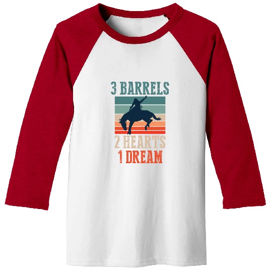 Barrel Racing Rodeo Baseball Tees