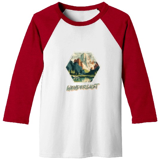 Wanderlust Mountaineer Hiking Mountain love Baseball Tees