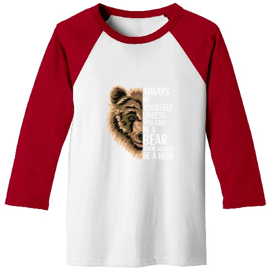 Bear Grizzly Wildlife Animal For Baseball Tees