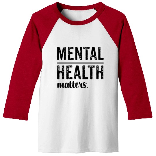 Mental Health Matters Wear Green Baseball Tees
