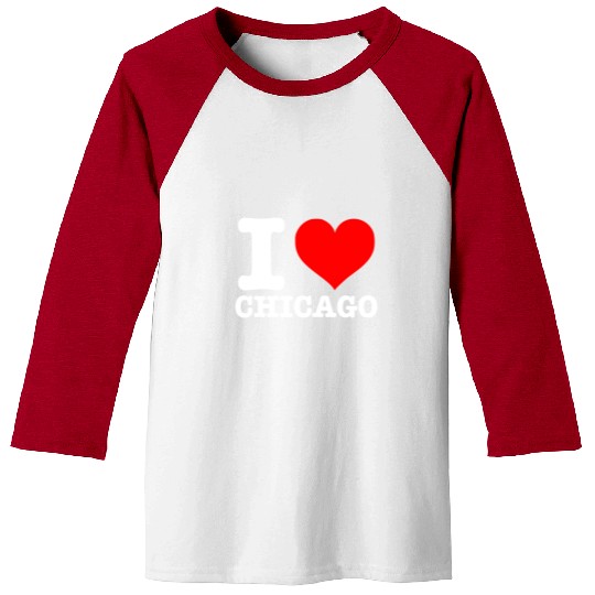 Chicago - I Heart Chicago - I Love Chicago Baseball Tees