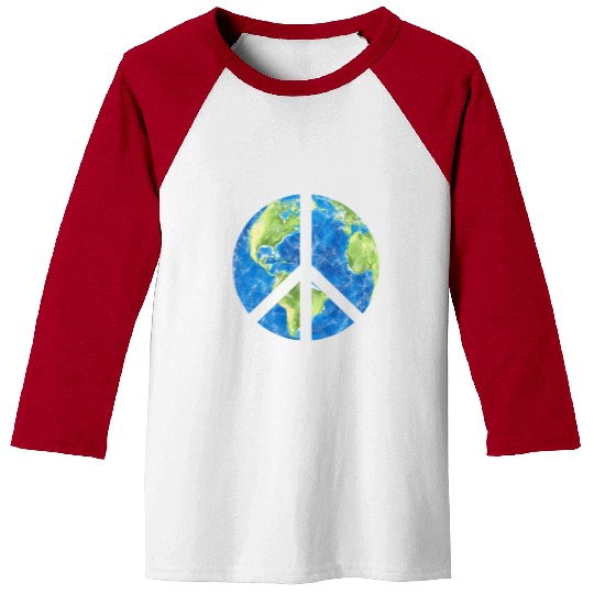 Peace On Earth World Peace Sign Baseball Tees