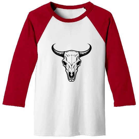 Cow Skull Boho Baseball Tees