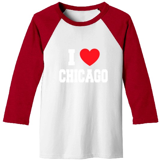 I Love Chicago Baseball Tees