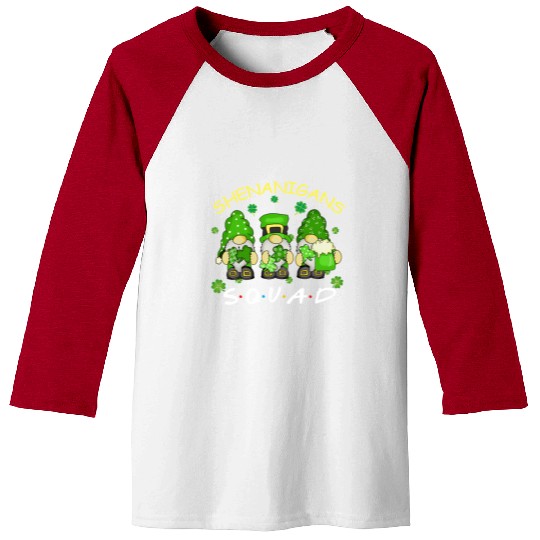 St Patrick'S Day Shenanigans Squad Three Gnomes Baseball Tees
