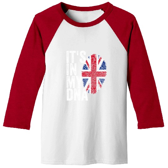 It'S In My Dna Uk Union Jack England Flag Eu Baseball Tees