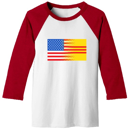 Vietnamese American South Vietnam Flag Baseball Tees