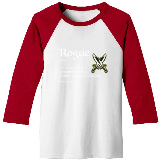 Rogue Class Definition Dungeons And Rpg Dragons Baseball Tees