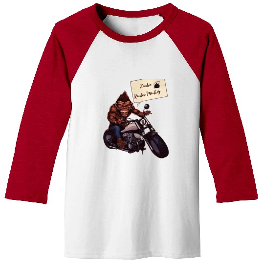 zombie Raider Monkey Baseball Tees