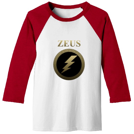 Zeus Ancient Greek God Thunderbolt Baseball Tees