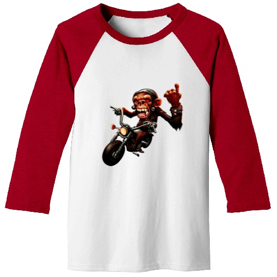 Zombie Raider Monkey Rockstar Baseball Tees
