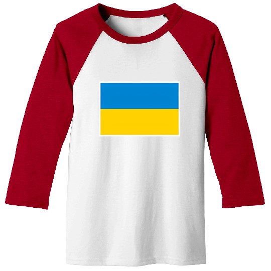 Ukraine Flag With Ukrainian National Colors Baseball Tees
