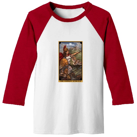The Goddess Athena The Emperor Tarot Card Greek Baseball Tees