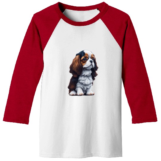 Cavalier King Charles Spaniel Dog Puppet Baseball Tees