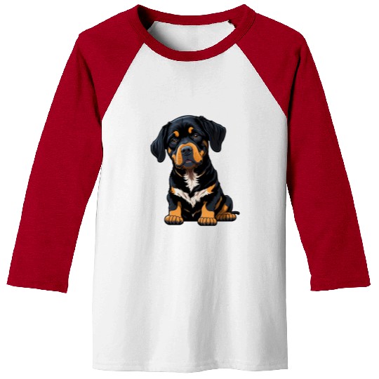 Rottweiler Dog Puppet Baseball Tees